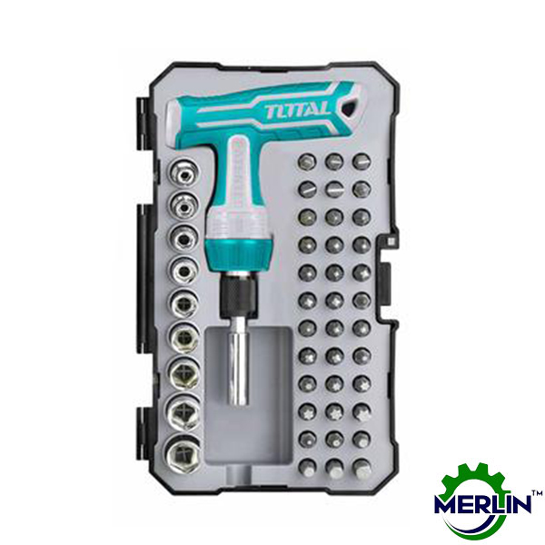 TOTAL 47pcs T-Handle Wrench Screwdriver Set